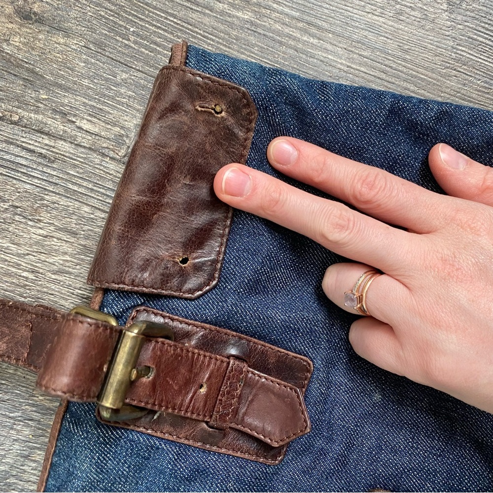 Vintage Dolce & Gabbana denim and leather tote bag - Picture 11 of 14